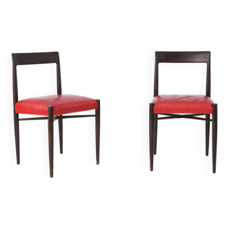 2 chaises vintage 1960 en bois Allemagne
