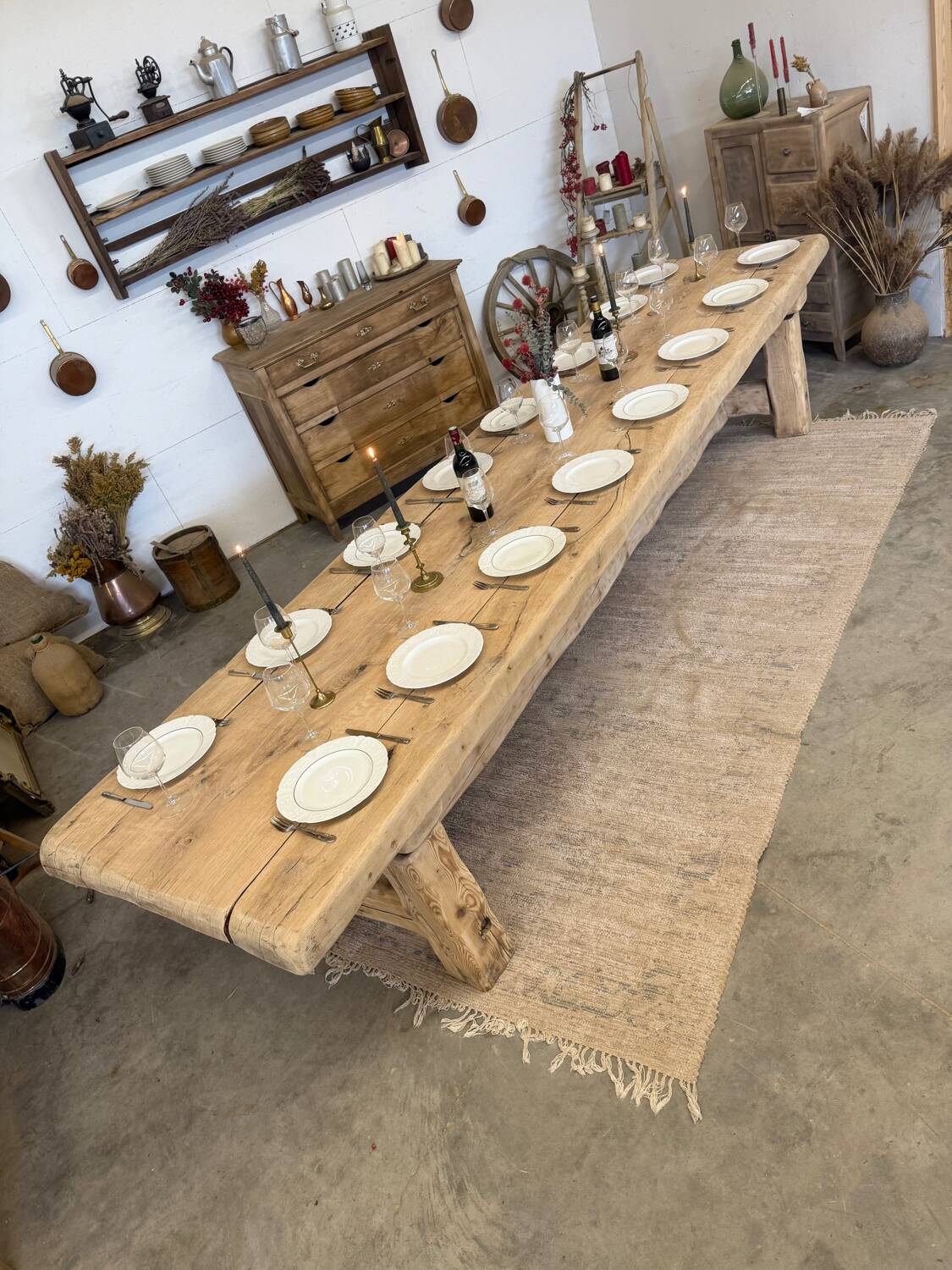 Very large renovated farmhouse table