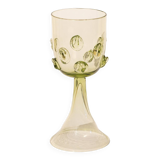 Pair of Mouthblown Wine Glass - Dots