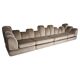 Beige mohair velvet sectional sofa by Hans Hopfer, Roche Bobois.