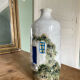 Handcrafted ceramic vase village scene Crete 70s