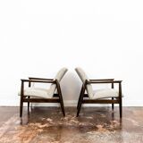 GFM-64 Armchairs by Edmund Homa from Gościcińskie Fabryki Mebli, 1960s, Set of 2