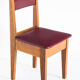 Ensemble de 4 chaises vintage en bois de chêne et eskai, France 1960