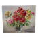 Bouquet of roses in a glass vase, oil on canvas signed
