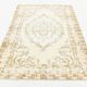 Tapis persan à motif oriental crème et beige 5x8, 150x250 cm