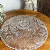 Large cut glass fruit bowl, 1950s