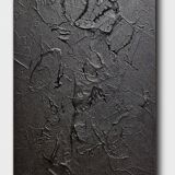 Minimalist monochrome abstract painting black