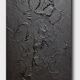 Minimalist monochrome abstract painting black