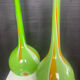 Pair of large flower vases in glass paste from the 70s-80s.