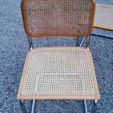 Set of 4 chairs cesca B32 Marcel Breuer Italian edition 1970
