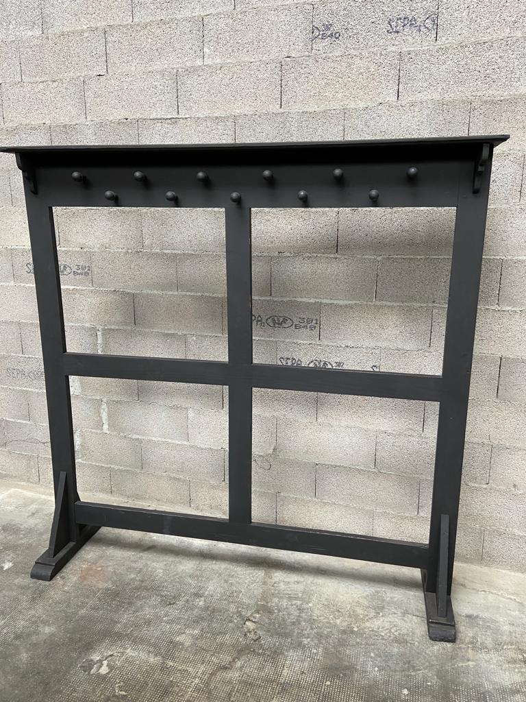 Vintage wooden restaurant cloakroom