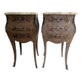 Paire de chevets marquetés – Style Louis XV