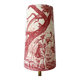 Red toile de Jouy lampshade, Diana the Huntress Greek goddess