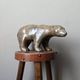 Bronze animal sculpture of a polar bear by Pierre Chenet.