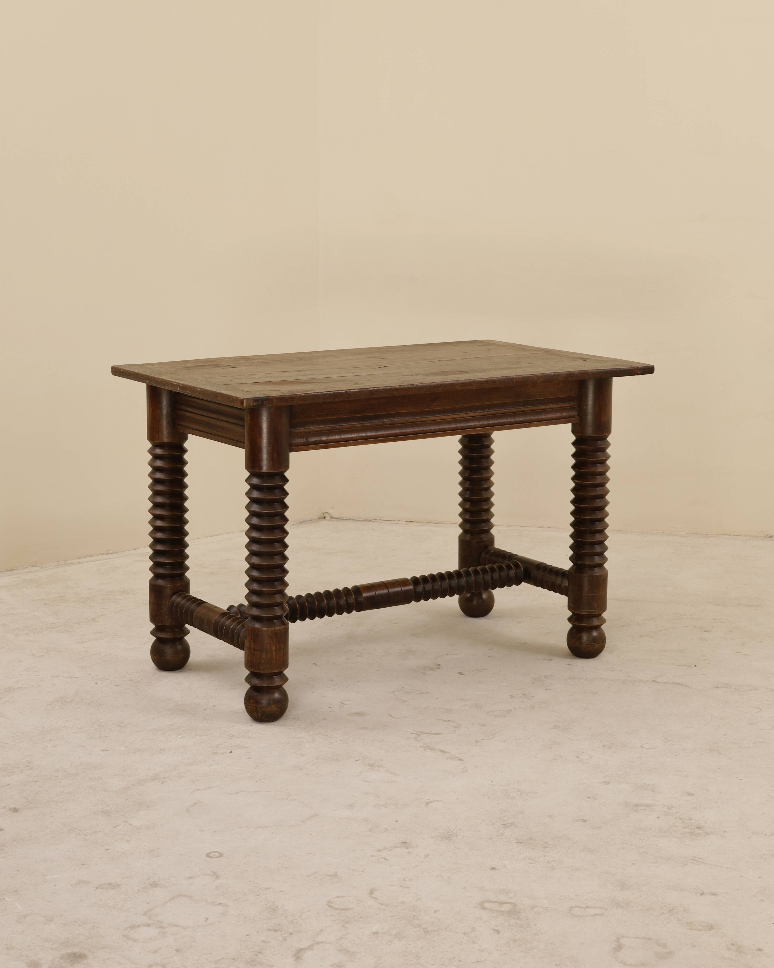 Solid wood table, France, 1940s