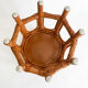 Tabouret vintage octogonal en rotin et cannage
