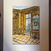 Painted interior scene