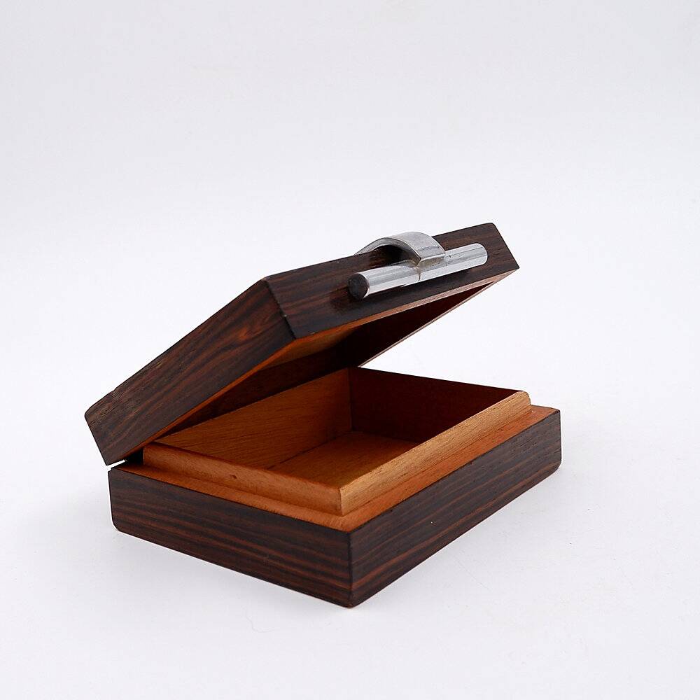 Art Deco box in wood and metal attributed to the DESNY House - 1930s