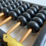 Chinese black wood abacus