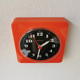 Vintage orange wall clock made of Inproco plastic, 1970