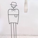 Vintage encased glass and brass pendant by Stilnovo, Italy