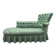 Méridienne époque Napoléon III laine vert