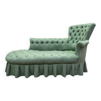 Méridienne époque Napoléon III laine vert