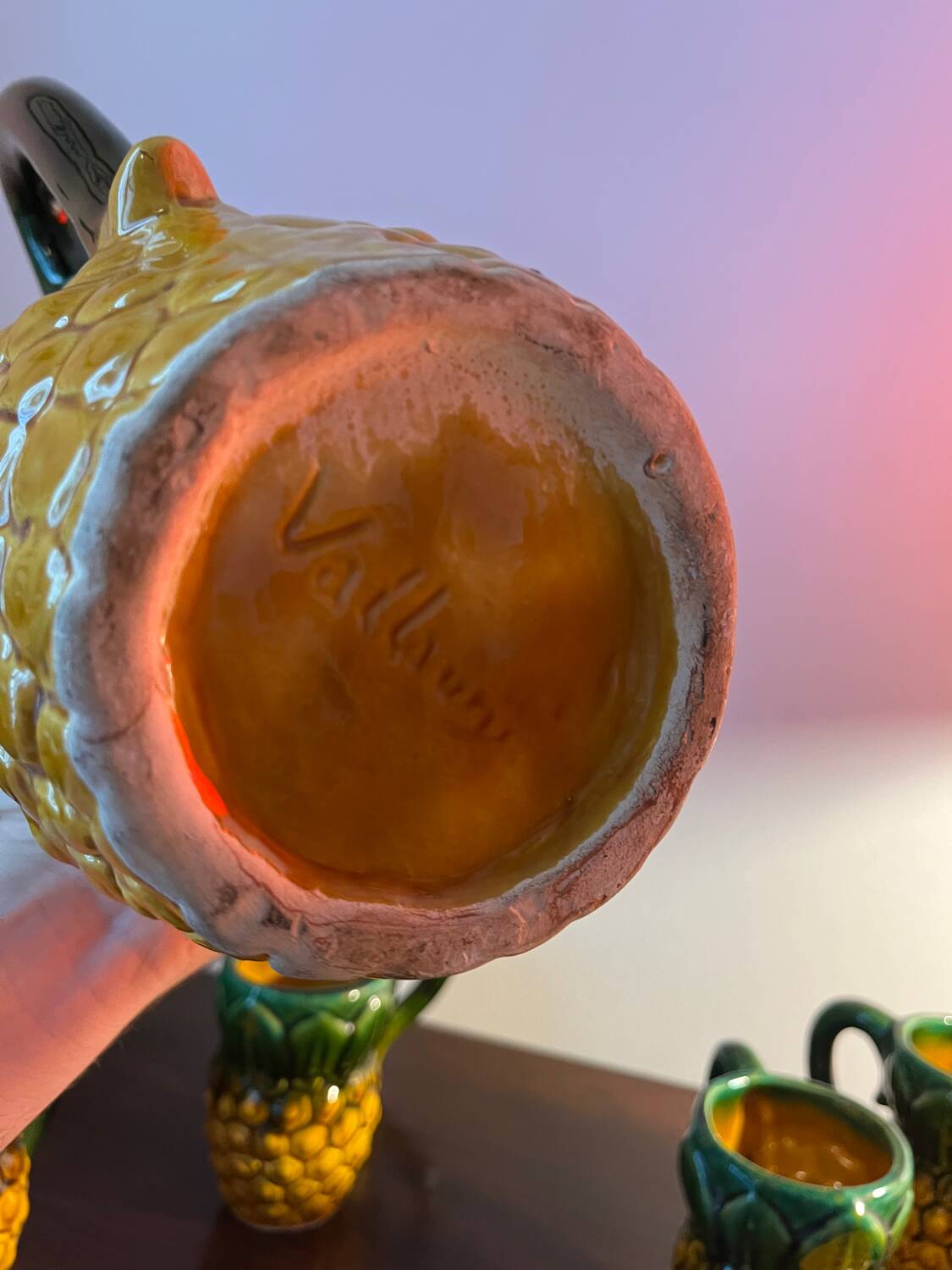 Porcelain and slip refreshment service, Vallauris circa 1940