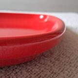 Bright red vintage serving dish