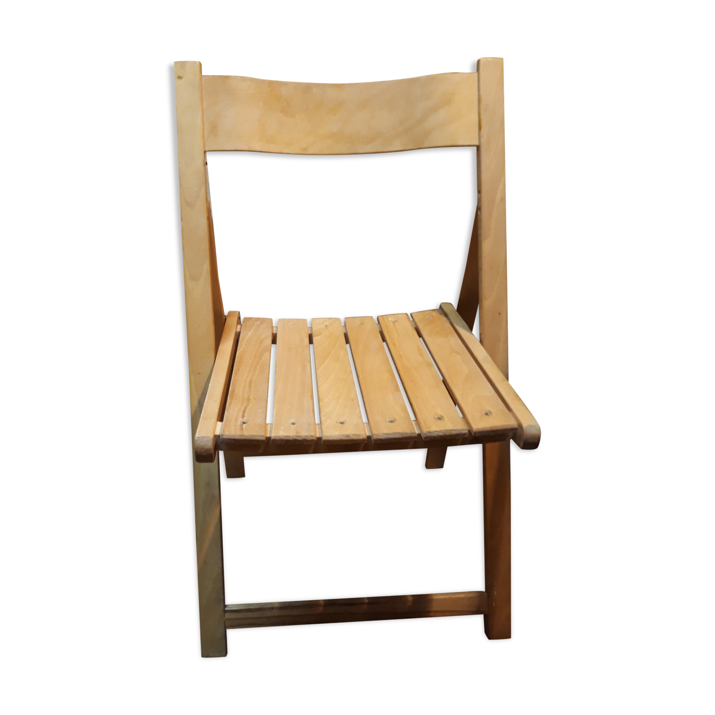 Light wooden folding chair