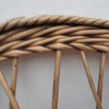 child's or doll's armchair in light woven wicker