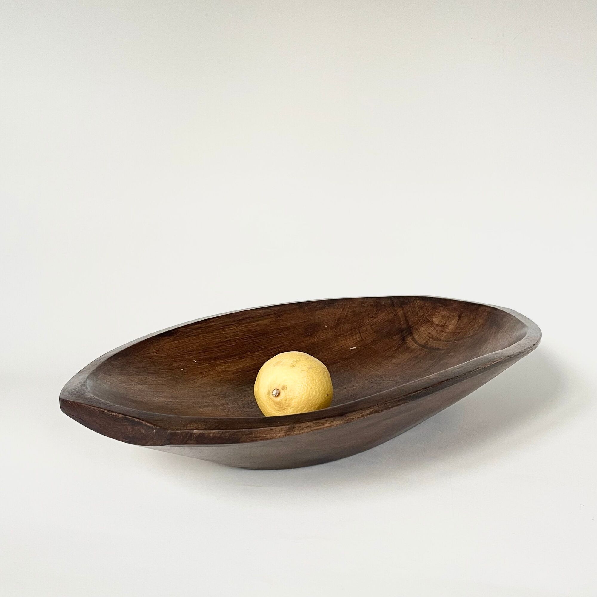 Carved solid wood cup, vintage 1960