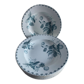 Lot de 10 assiettes creuses Terre de Fer XIXème, modèle Madrid