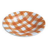 Sarreguemines checkered soup plate