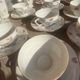 Frélon Frères porcelain service - 12 cups + coffee pot + milk jug F