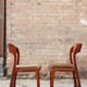 Pair of sleigh chairs by baumann, france circa 1960