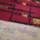 Small geometric abstract wool bouclé carpet/rug, 1950s, Czechoslovakia