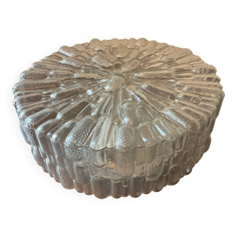 Vintage ceiling or wall light in molded glass