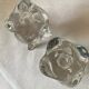 Pair of vintage Saint Louis crystal candlesticks from the 70s