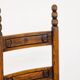 Set of 4 brutalist chairs in carved wood and straw – Circa 1940