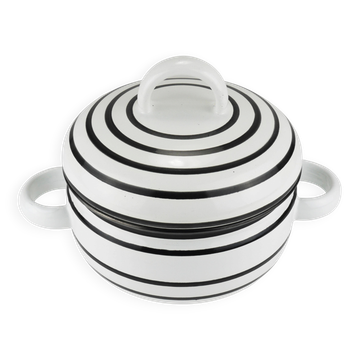 Enamelled pot carl aubock iii "culinar" with lid, ostovics vienna, austria, 1970s