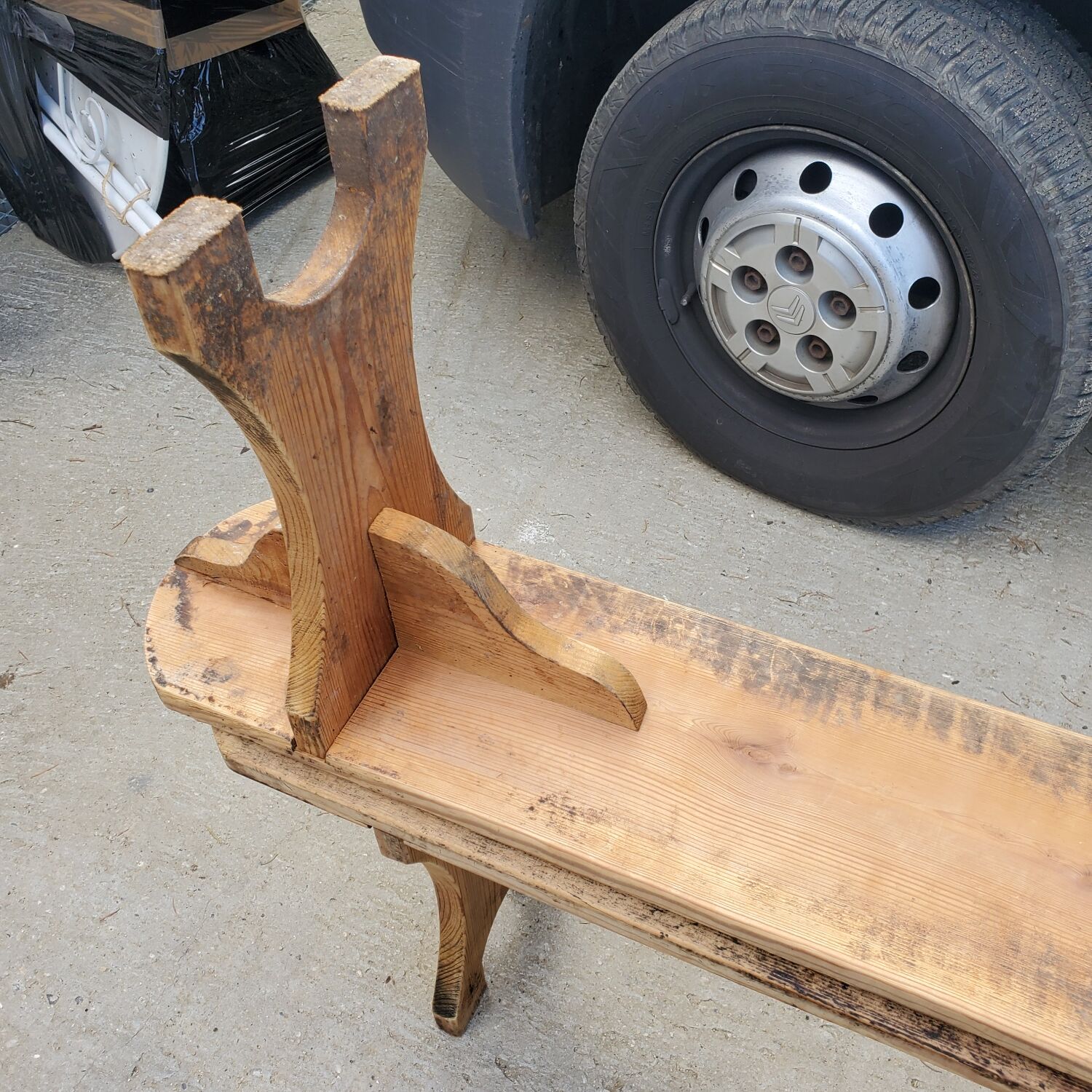 Pair of wooden benches