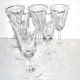 Série de 6 verres à vin en cristal taillé cerdagne signés Saint-Louis