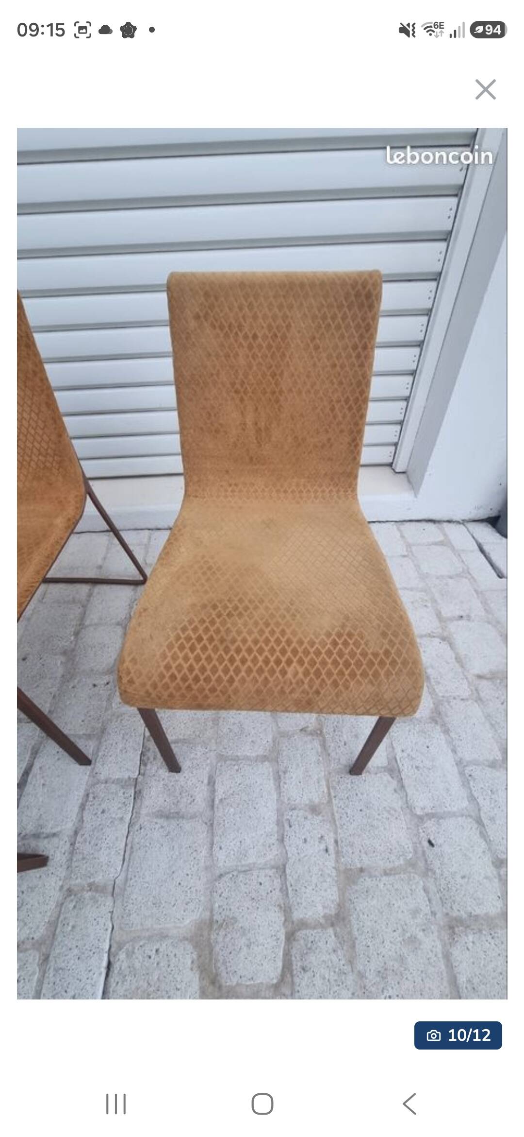Set of 6 velvet chairs and armchairs