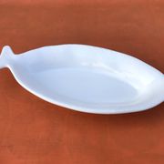 White ceramic serving dish / Fish shape