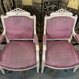 Pair of Louis XVI style armchairs