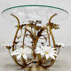 Table basse en laiton 'flowers' Hollywood regency