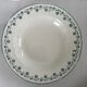 Set of 6 blue and green ironstone deep plates, French earthenware.