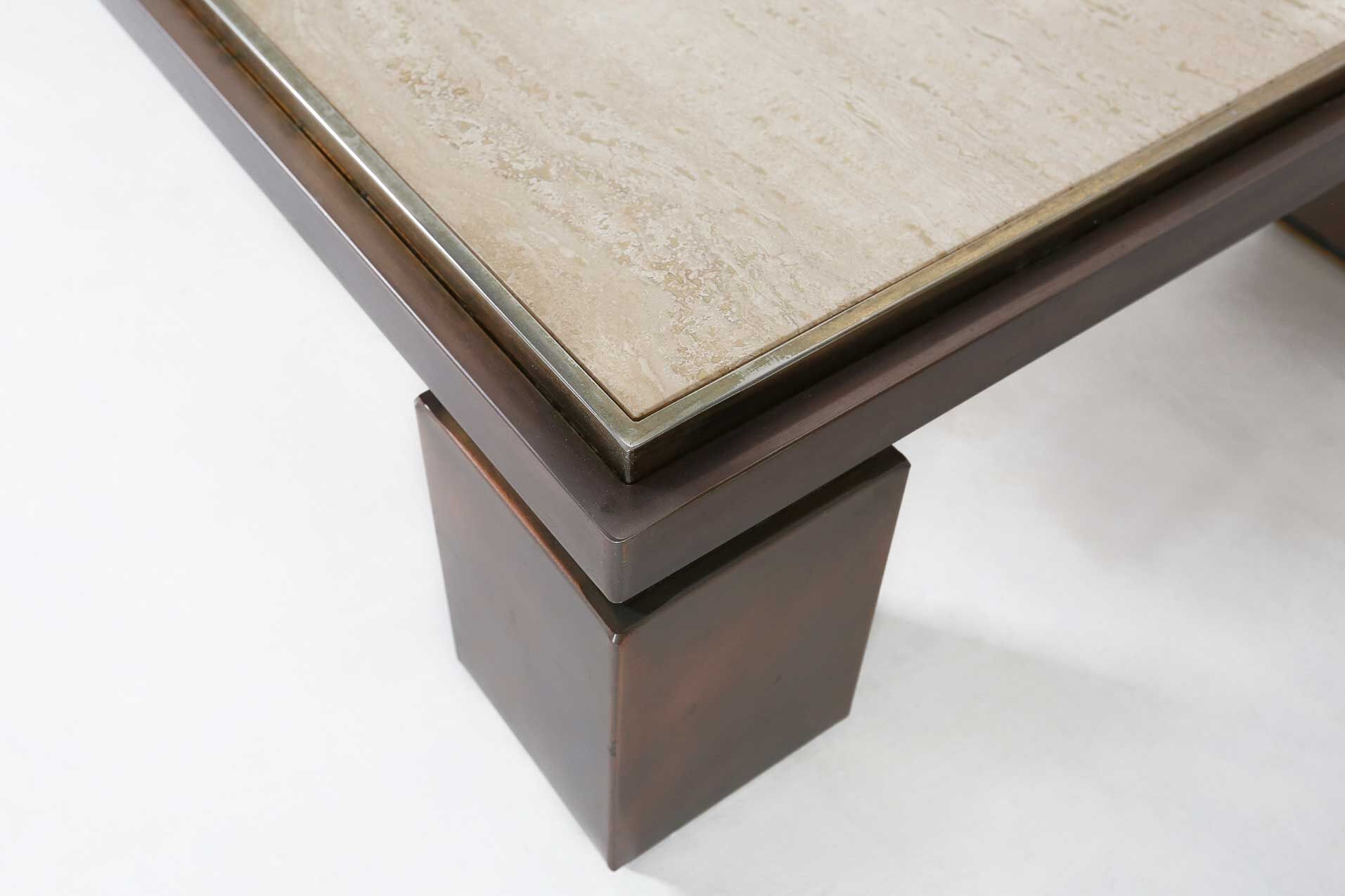 Travertine coffee table by Belgo Chrom