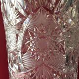 Vintage bohemian cut crystal vase